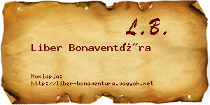 Liber Bonaventúra névjegykártya